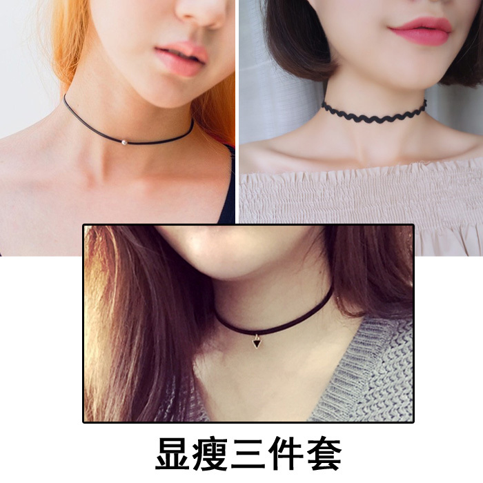 Korean Style Summer All-Match Choker Clavicle Chain Female Necklace Short Necklace Collar Lace Student Neck Accessories Fashion