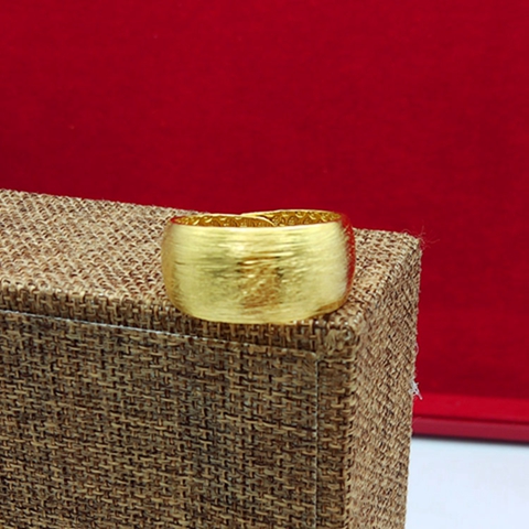 Simulated Vietnam Alluvial Gold Ring Men's Opening Adjustable Golden Accessory Glossy Starry Ring No Color Fading