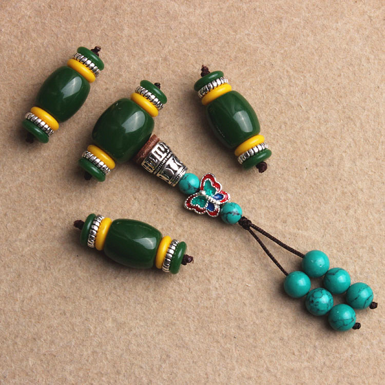 Turquoise Buddha Head Set Jingang Xingyue Bodhi Accessories Tibetan 108 Beads Bracelet DIY Accessories Set Package