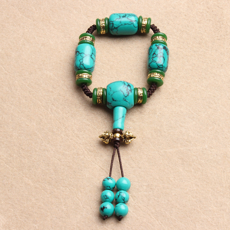 Turquoise Buddha Head Set Jingang Xingyue Bodhi Accessories Tibetan 108 Beads Bracelet DIY Accessories Set Package