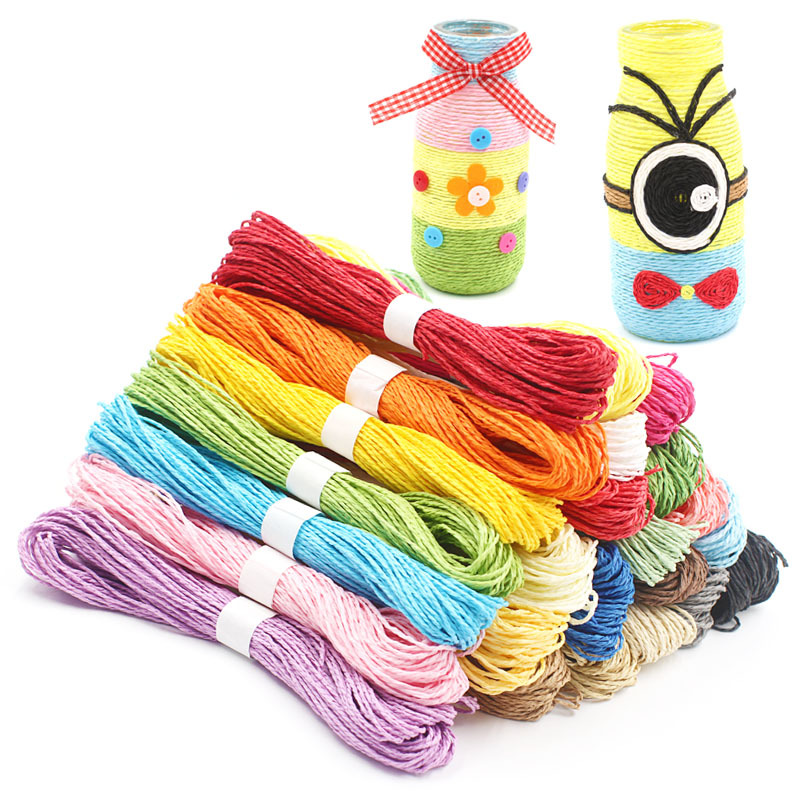 30 m colorful children paper string 12 color 24 color double strand fine paper rope painting kindergarten diy handmade ingredients