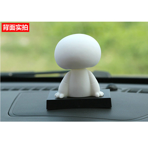 Creative White Bobble Head Doll Car Decoration Tiktok Car Interior Car Decoration Car Decoration Car Interior Decoration Decoration