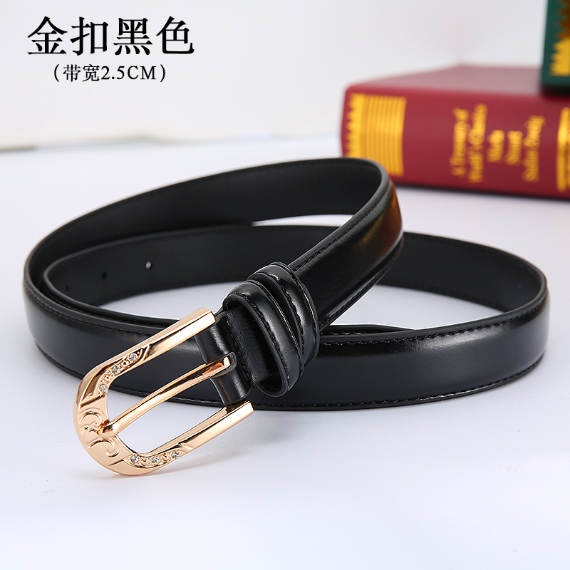 new women‘s leather belt korean style fashionable decorative thin belt women‘s jeans with versatile female student pin buckle skirt belt