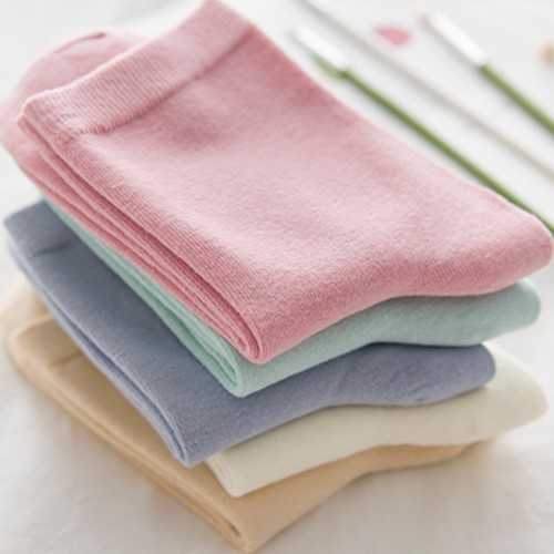 [5 pairs] socks female cotton socks tube socks autumn and winter women‘s winter cotton socks korean style candy color women‘s socks